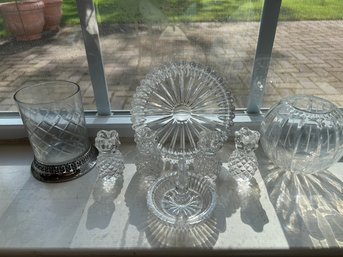Cut And Pressed Crystal And Glass Lot