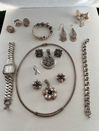 Sterling Silver Lot, 128.1 Dwt, W/o Watch