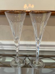 Waterford Toasting Champagne Flutes, 'LOVE' Pattern