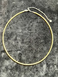 14 Kt Y/G W/G Extendable Chokes Necklace, Weighs 5.5 Dwt