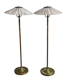 Pair Of Tiffany Style Late 20th Century Floor Lamps