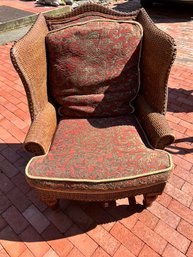 Lane, Venture, Wicker, Button Tufted Wicker Chair With Cushions