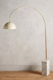Arc Floor Lamp On Marble Base