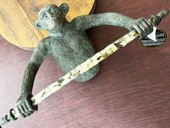 A Monkey Form Towel Bar - A La Bill Huebbe