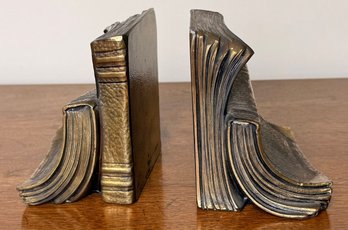 Brass Tone Bookends Made In USA