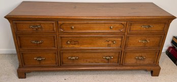 Solid Walnut Nine Drawer Low Chest Davis Furniture
