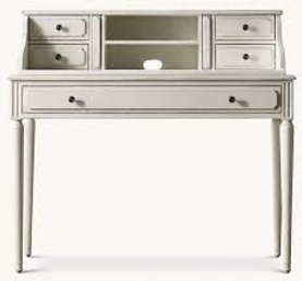Restoration Hardware Maelin Grey Writing Desk With Hutch
