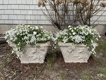 Pair Of Cement Planters