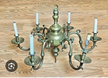 Solid Brass 6 Arm Chandelier