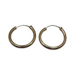 (A136) Sterling Silver Hoop Earrings