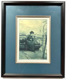 Henry Bacon (1877 American ) Aquatint Engraving 'Dreaming Anew' AKA 'Daisy Miller'