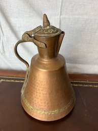 Hand-Hammered Turkish Copper Pitcher