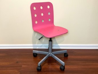 A Hot Pink Youth Desk Chair