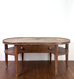 Antique Mersman 7230 Mahogany Oval Inlaid Hepplewhite Coffee Table * Restoration Project