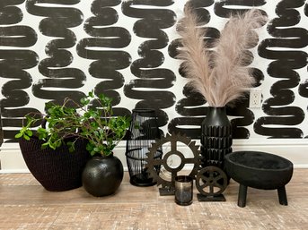 Black Decorative Vases, Light, Bowl,Bag, And More...