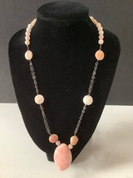 Pink Opal Beaded Necklace #25