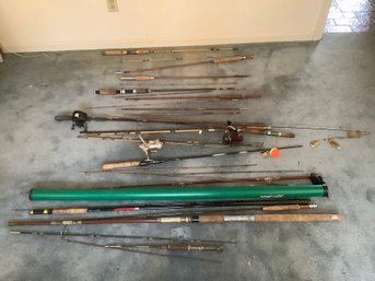 Large Mixed Fishing Pole Lot