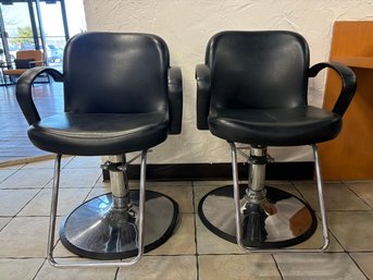 Group Of 2 Belmont Hair Stylist Chair  Auction