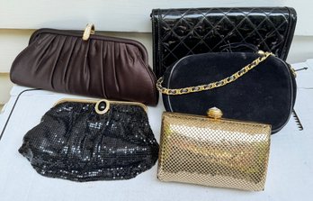 Five Clutches And Handbags