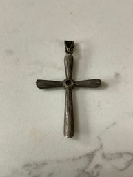 Large Vintage Sterling Silver Cross Pendant #41
