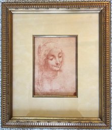 Gold Picture Frame With Womans Face