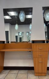 Salon Styling Station 2 ( Has A Chip At The Corner Of The Right Side)