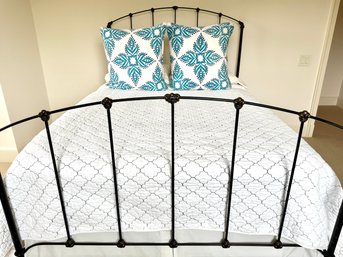 Charles P. Rogers Iron Rutherford Full Bed & Linens