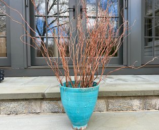 Stunning Turquoise Ceramic Planter
