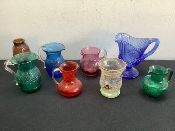 Mixed Colored Glass  Vase/pitcher Lot #2