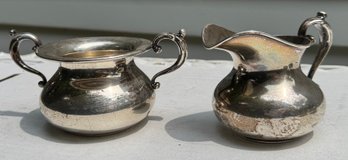 Sterling Creamer And Sugar Dish