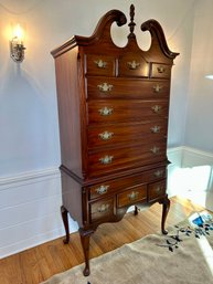 A Stunning Vintage Solid Cherry Taylor Jamestown High Boy Dresser
