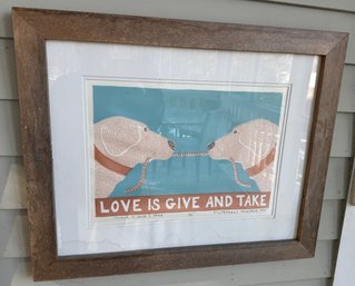 Framed Lithograph Pencil Signed Stephen Huneck