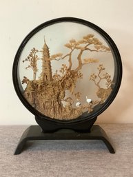 Vintage Chinese Cork Wood Sculpture