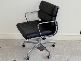 Eames Black Leather Soft Pad Conference Chair