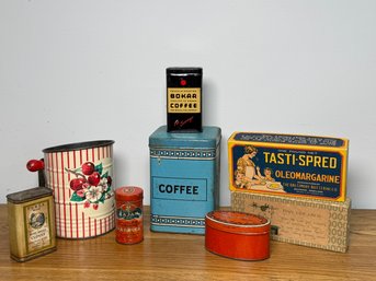 Vintage & Antique Collection Of Tins & More