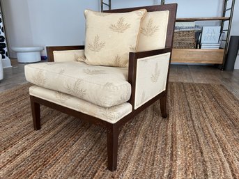 Wood And Upholstered Chair With Modern Lines