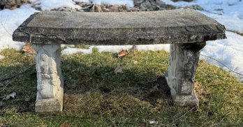 Three Part Concrete Bench