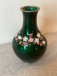 Japanese Lacquer & Enamel Floral Vase
