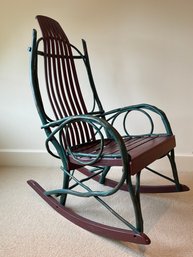 Adirondack Style Painted Rocking Chair