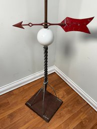 Vintage Lightning Rod With Weather Vane