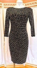 Classic Vintage Anne Klein Women's Gold Chain Wrap Dress