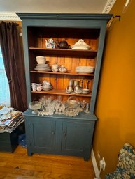 CUSTOME PAINTED STEPBACK CUPBOARD