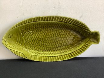 Vintage Green Fish Platter