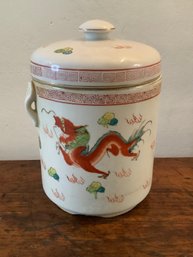 Vintage Chinese Porcelain Tea Caddy