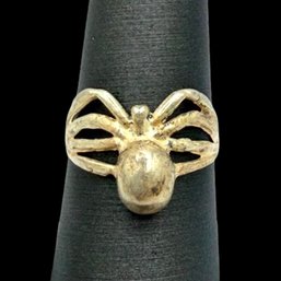 (A30) Sterling Silver Spider Ring, Size 6