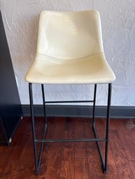 White Leather Barstool