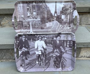 Melamine Paris Scene Trays