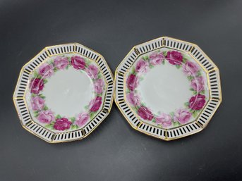 Pair Of Schumann Pierced Plates