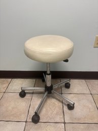 Leather Rolling Stool