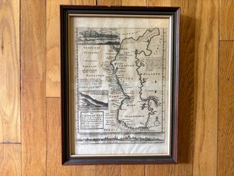 Antique Engraving Of Map Of The Caspian Sea